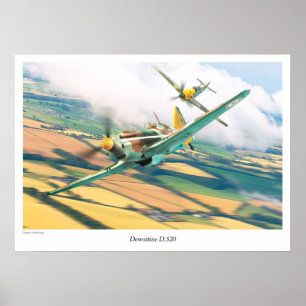 航空芸術ポスター「Dewoitine D.520」 ポスター