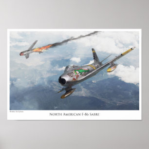 航空芸術ポスター「F-86 Sabre」 ポスター