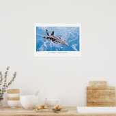 航空芸術ポスター「F/A-18Hornet Golden Dragons」 ポスター (キッチン)