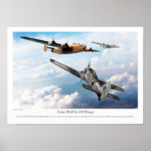 航空芸術ポスター「Focke-Wulf Fw 190」 ポスター