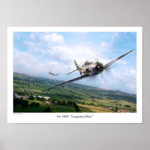 航空芸術ポスター「Focke-Wulf Fw 190D」 ポスター