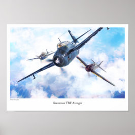 航空芸術ポスター"Grumman TBF Avenger" ポスター