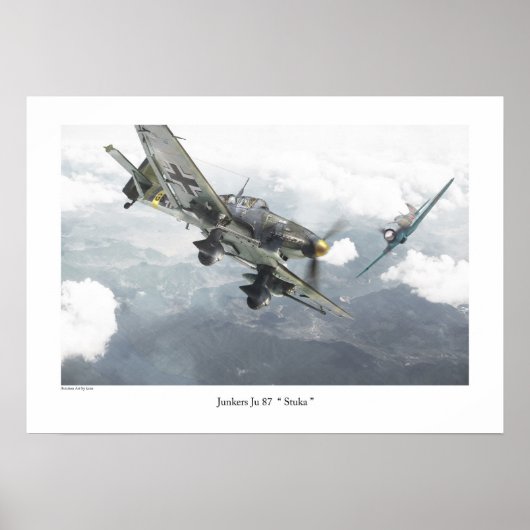航空芸術ポスター「Junkers Ju 87 Stuka」 ポスター (正面)