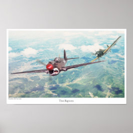 航空芸術ポスター「P-40 Warhawk」 ポスター