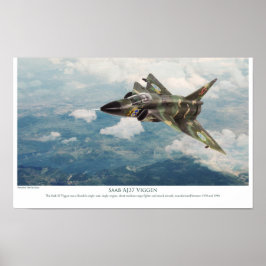 航空芸術ポスター「Saab AJ37 Viggen」 ポスター