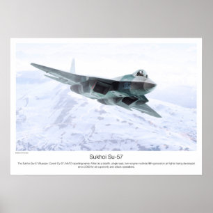 航空芸術ポスター「Su-57」 ポスター