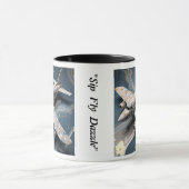 「航空術：大理石の入ったジェット」 マグカップ (中央)