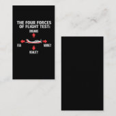 航空試験ギフト-飛行試験の4つの力 名刺 (正面/裏面)