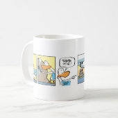 航空走路のユーモアの漫画のマグ コーヒーマグカップ (正面左)