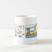 航空走路のユーモアの漫画のマグ コーヒーマグカップ (中央)