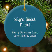 航空軍隊飛行機クリスマスツリーカスタム セラミックオーナメント