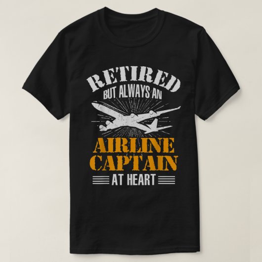 航空退職した機長Tパイロット退職ギフトT Tシャツ (デザイン正面)