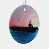 航空運送事業者の日没 セラミックオーナメント (右)