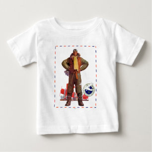 航空郵便のパイロット ベビーTシャツ