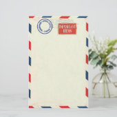 航空郵便の文房具 便箋 (スタンド正面)