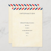 航空郵便の結婚式の挿入物 エンクロージャーカード (正面/裏面)