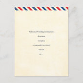 航空郵便の結婚式の挿入物 エンクロージャーカード (裏面)