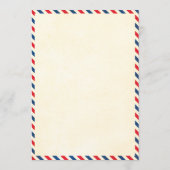 航空郵便の結婚式メニュー メニュー (裏面)