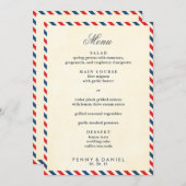 航空郵便の結婚式メニュー メニュー (正面/裏面)