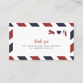 航空郵便の護衛カード プレイスカード (裏面)