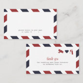 航空郵便の護衛カード プレイスカード (正面/裏面)