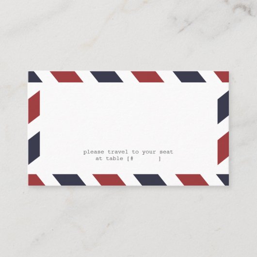 航空郵便の護衛カード プレイスカード (正面)