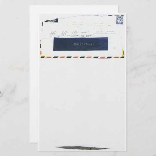 航空郵便テスト記録文房具 便箋 (正面/裏面)