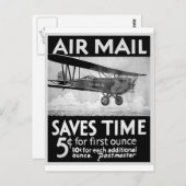 航空郵便ポスター ポストカード (正面/裏面)