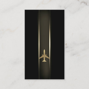 航空金ゴールド航空機名刺 名刺