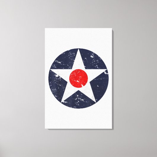 航空隊WW1第二次世界大戦軍隊ヴィンテージ航空機パイロット キャンバスプリント (正面)