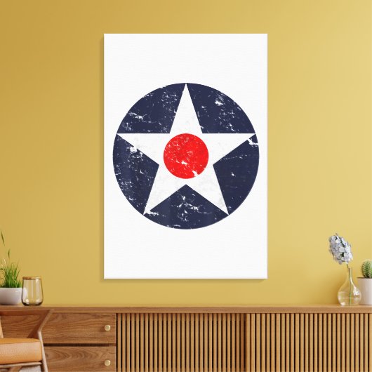 航空隊WW1第二次世界大戦軍隊ヴィンテージ航空機パイロット キャンバスプリント (インサイチュ (リビング))