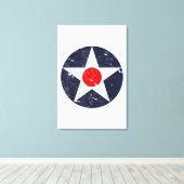 航空隊WW1第二次世界大戦軍隊ヴィンテージ航空機パイロット キャンバスプリント (インサイチュ (ウッドフロア))