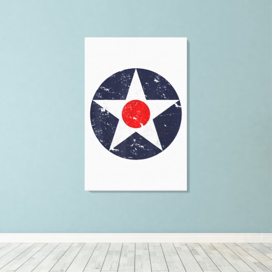 航空隊WW1第二次世界大戦軍隊ヴィンテージ航空機パイロット キャンバスプリント (インサイチュ (ウッドフロア))