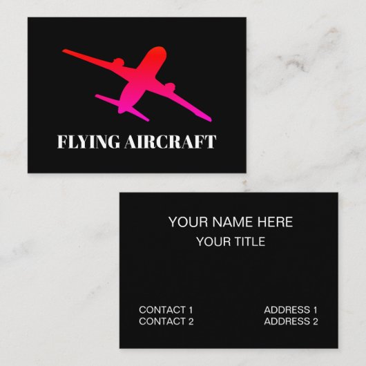 航空飛んでいる機飛行士 名刺 (正面/裏面)