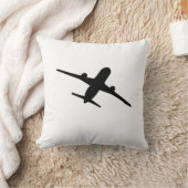 航空飛んでいる機飛行機 クッション (ブランケット)