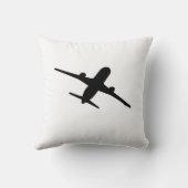 航空飛んでいる機飛行機 クッション (裏面)
