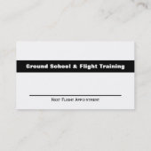 航空飛行インストラクター 予約カード (裏面)