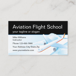 航空飛行学校のインストラクター 名刺