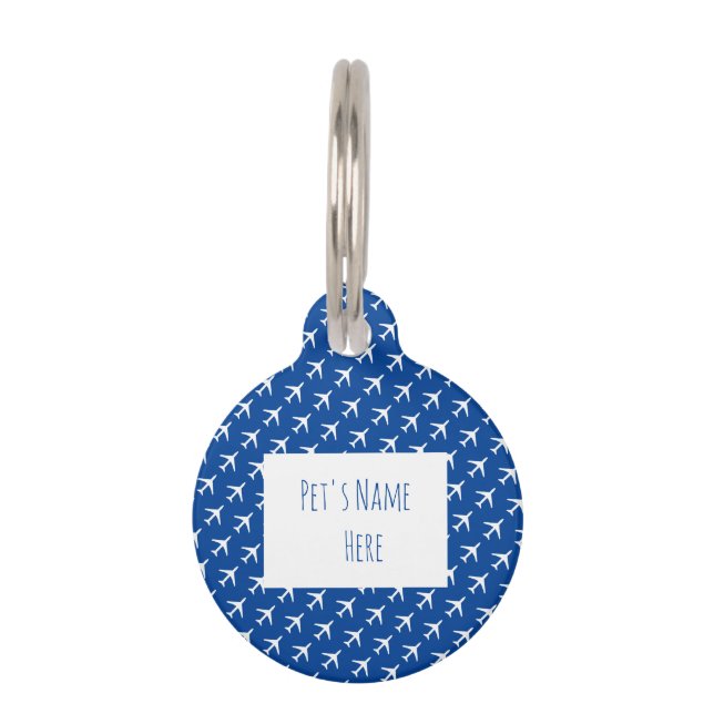 航空飛行機航空パイロット飛んでいる ペット　ネームタグ (正面)