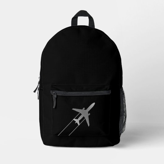 航空飛行機 プリントバックパック (正面)