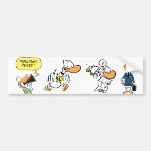 航空鳥の漫画のバンパーステッカー バンパーステッカー
