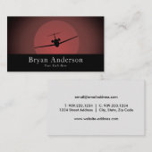 航空-ジェット機名刺 名刺 (正面/裏面)