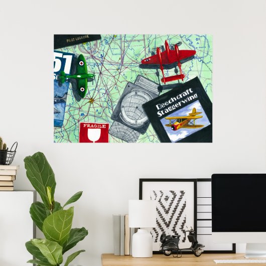 航空 ポスター (ホームオフィス)