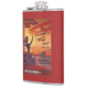 航空-女性の振るポスターのすばらしい週 フラスク (左)