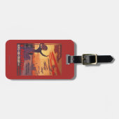 航空-女性の振るポスターのすばらしい週 ラゲッジタグ (正面横)