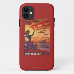 航空-女性の振るポスターのすばらしい週 iPhone 11 ケース