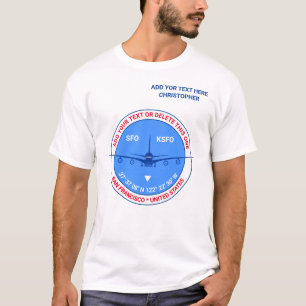航空、空港、パイロット、トラベラー観光客シック Tシャツ