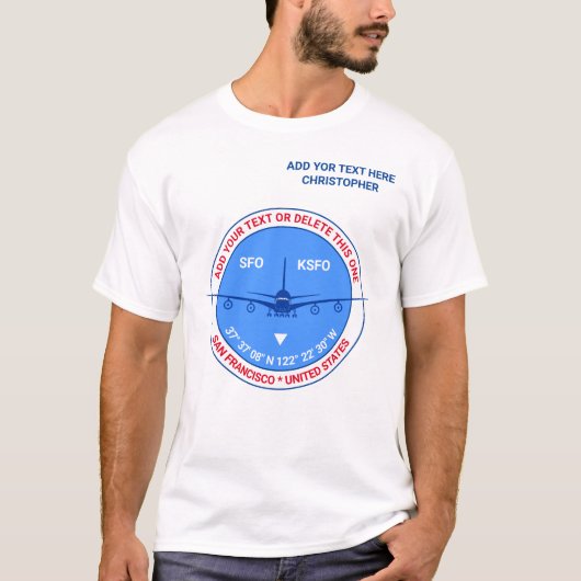 航空、空港、パイロット、トラベラー観光客シック Tシャツ (正面)
