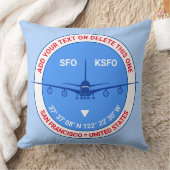 航空、空港、パイロット、旅行魅力的者 クッション (ブランケット)