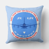 航空、空港、パイロット、旅行魅力的者 クッション (裏面)